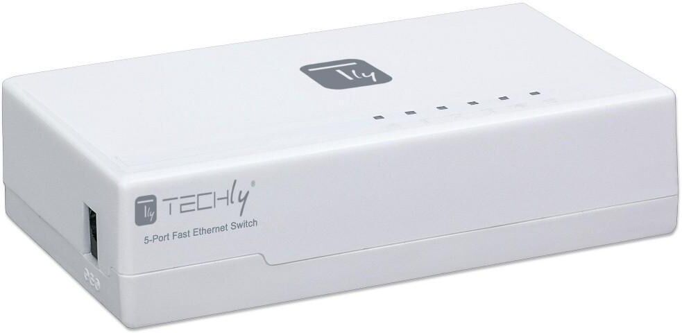 Techly Switch Hub 10/100 Mbps Fast Ethernet 5 Porte