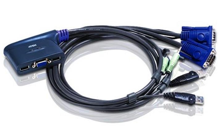 Aten Switch KVM USB VGA a 2 Porte con Audio, CS62US