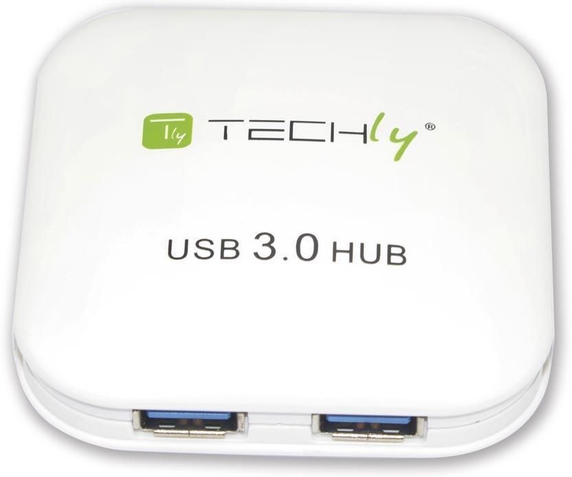 Techly Hub USB 3.0 Super Speed 4 Porte Bianco