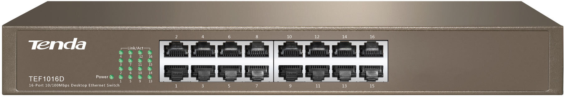 Tenda Fast Ethernet Switch Desktop 16 porte TEF1016D