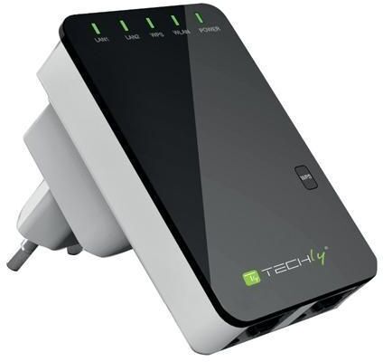 Techly Ripetitore Router Wireless 300N da Muro Repeater2