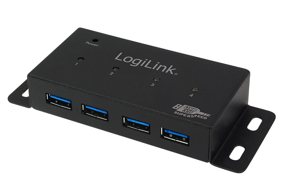Logilink Hub USB 3.0 4 Porte in Metallo