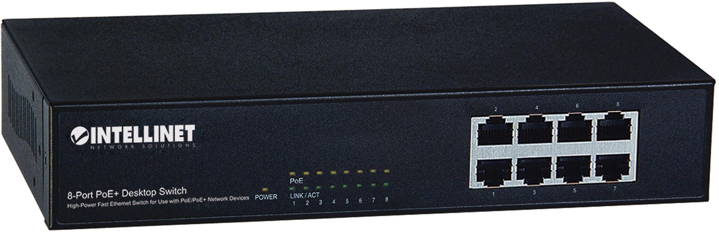 Intellinet Switch PoE+ 8 Porte, Desktop / Rack