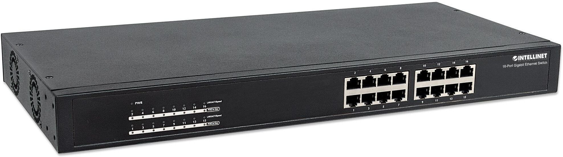 Intellinet Switch Gigabit 16 Porte Ethernet PoE+ Nero