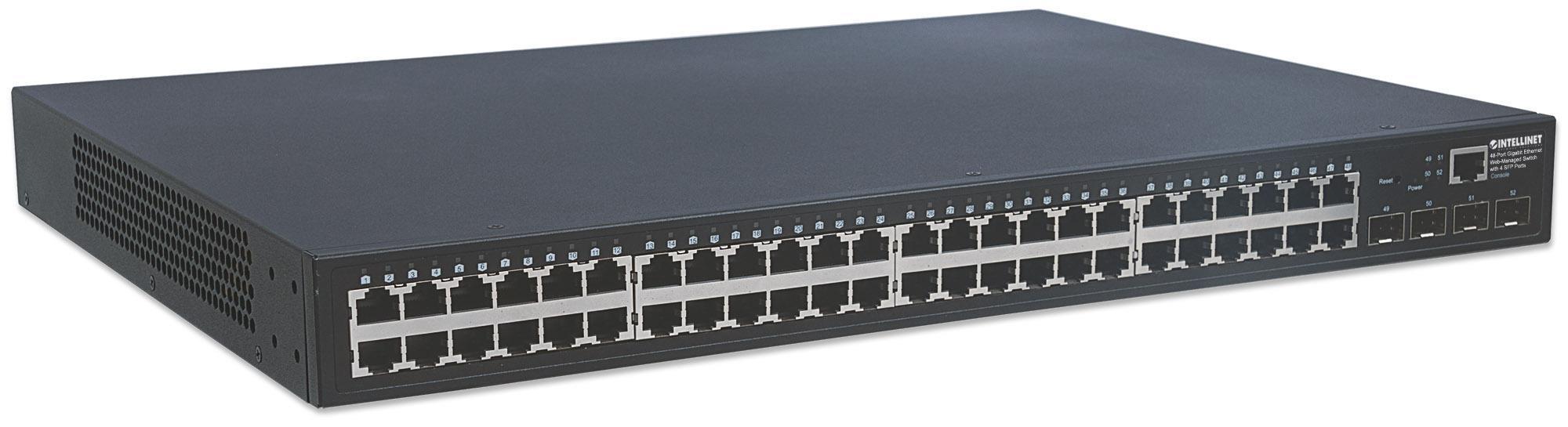 Intellinet Switch Ethernet 48 Porte Gigabit Web-Managed con 4 porte SFP