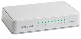 Netgear FS208 Non gestito Bianco