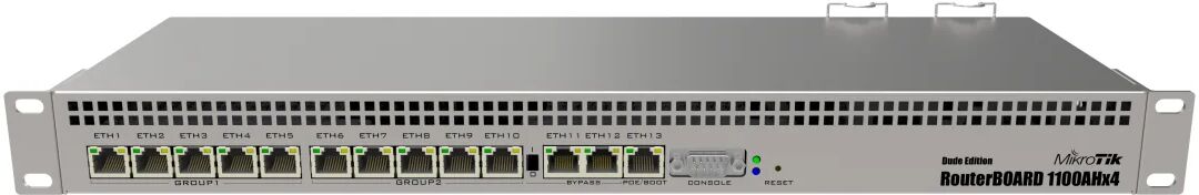 Mikrotik 1100Dx4 DudeEdition router cablato Alluminio [RB1100AHX4-DUDEEDITION]