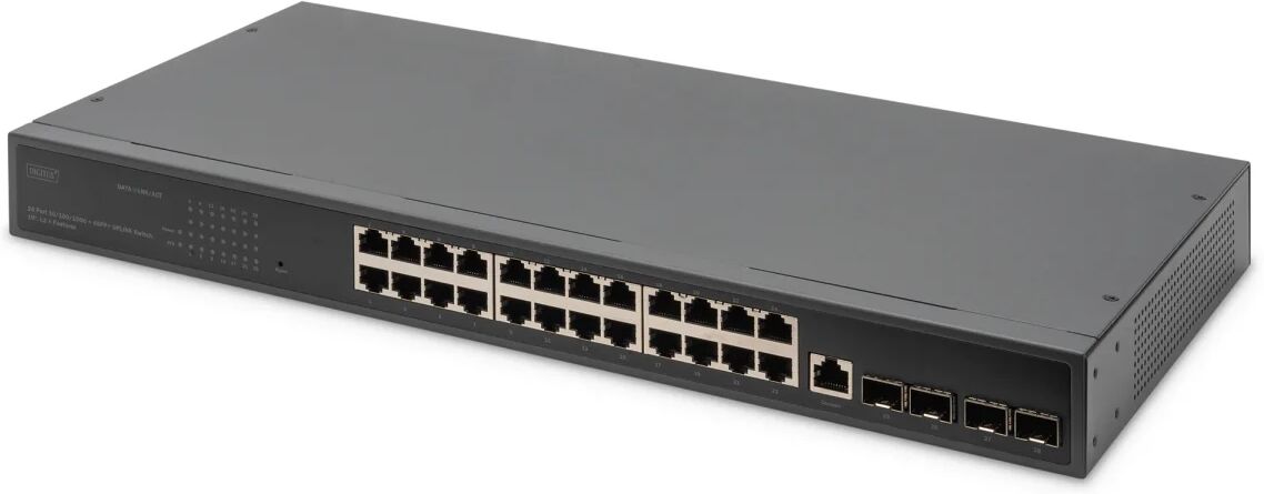 Digitus Switch di rete  24 porte 10/100/1000 + 4SFP+ UPLINK, 19", L2+ features [DN-80223]