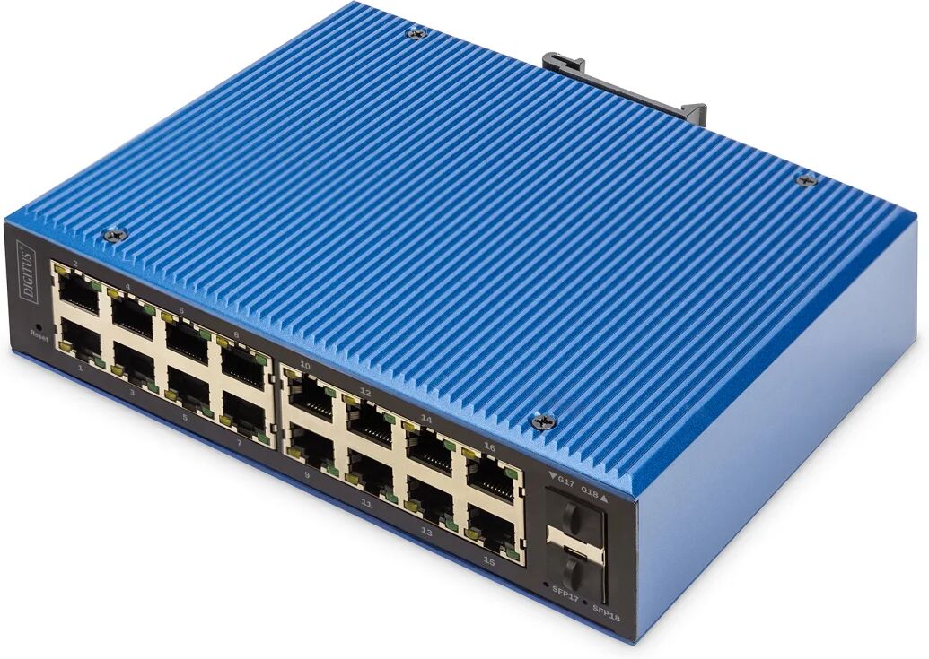 Digitus Switch di rete  industriale Gigabit Ethernet a 16+2 porte gestito L2 [DN-651158]