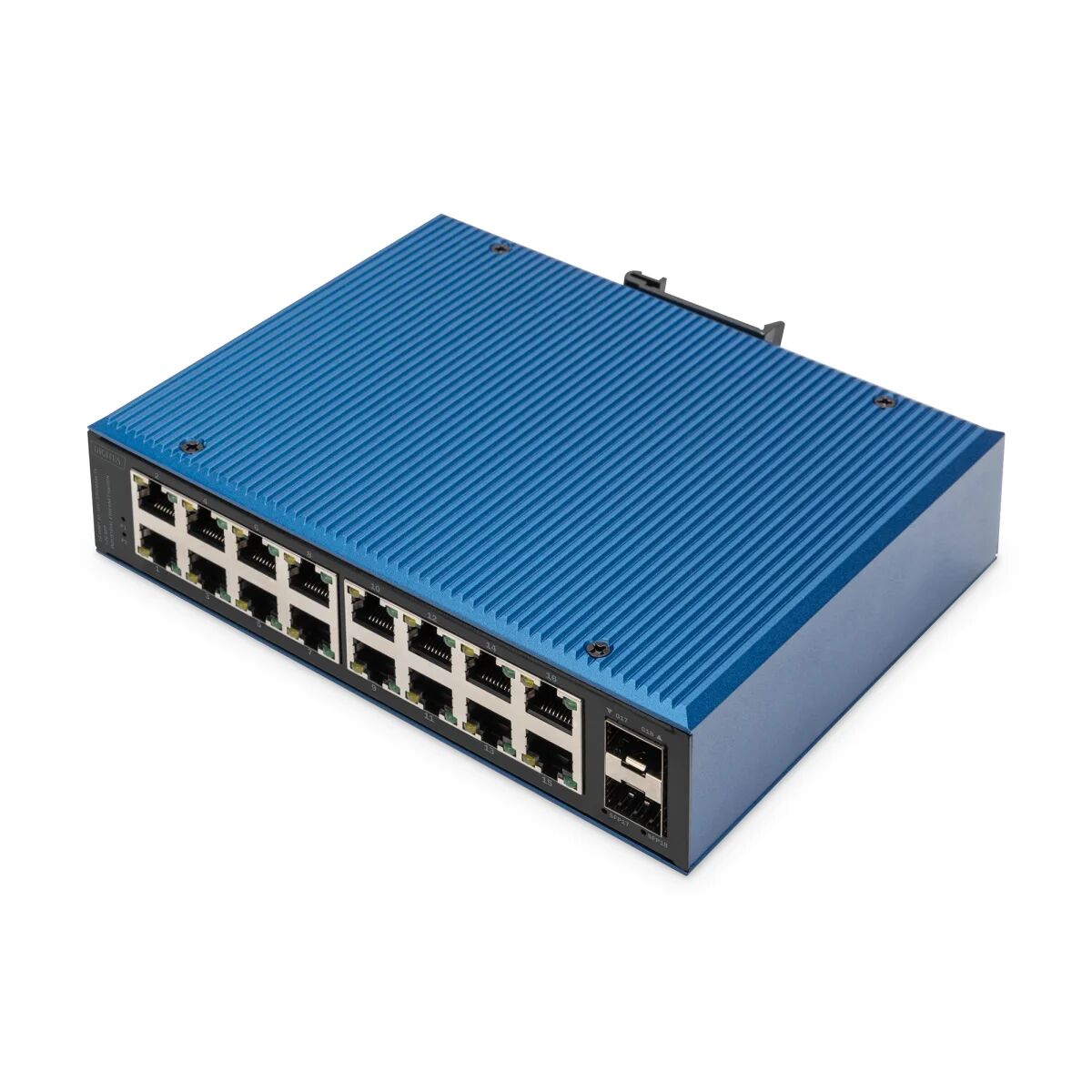 Digitus Switch di rete Gigabit Ethernet a 16 porte, industriale, non gestito, 2 Uplink SFP [DN-651138]