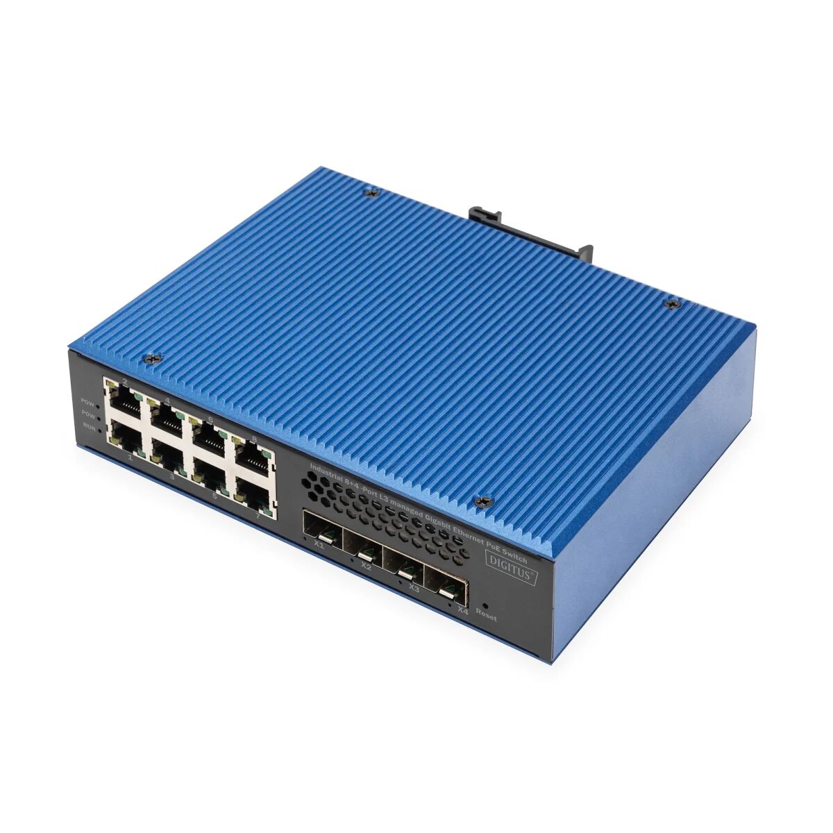 Digitus Switch di rete  Gigabit Ethernet PoE industriale 8 + 4 10G Uplink Port L3 managed [DN-651161]