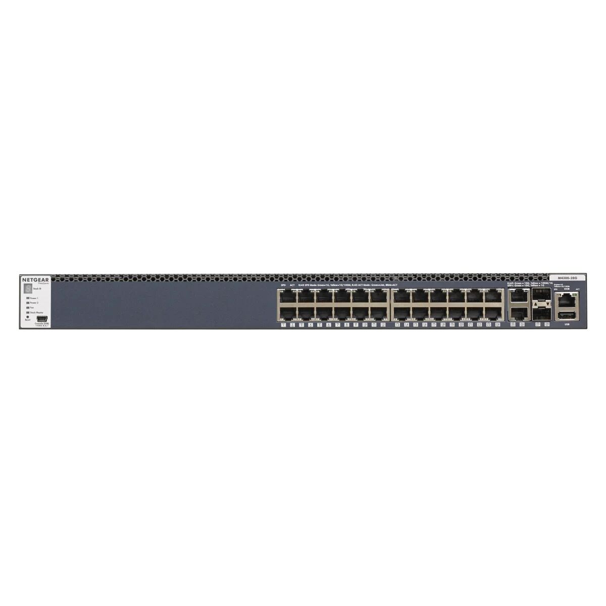 Netgear Switch di rete  M4300-28G Gestito L3 Gigabit Ethernet (10/100/1000) 1U Nero [GSM4328S-100NES]