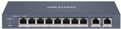 HIKVISION Switch DS-3E1310HP-EI.Pro Series 10 porte smart managed 8 Mbps PoE 110W + 2 uplink Gbps