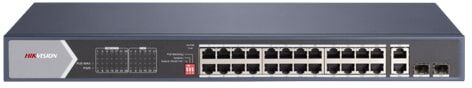 HIKVISION Switch DS-3E0528HP-E.Pro Series 28 porte unmanaged 24Gbps PoE 370W+2 uplink Gbps+2 SFP Gb