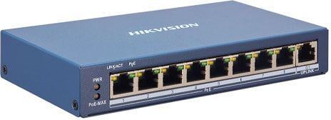 HIKVISION Switch DS-3E0109P-EI.Pro Series 9 porte unmanaged 8 Mbps PoE 110W + 1 uplink Gbps