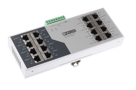Phoenix Contact Switch Ethernet  16 porte RJ45, 100Mbit/s, montaggio Guida DIN, 2832849