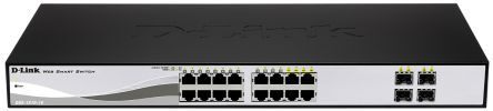 D-Link Switch Ethernet  Gigabit, 10/100/1000Mbit/s, 20 porte, Montaggio rack, DGS-1210-16