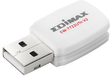 Edimax Dongle  USB 2.0 2.4GHz, 300Mbit/s N300 802.11b, 802.11g, 802.11n WiFi, EW-7722UTNV2