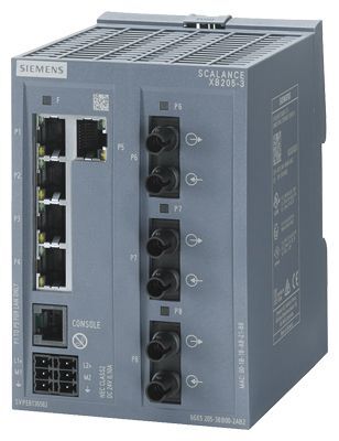 Siemens Switch Ethernet  5 porte RJ45, 10 Mbit/s, 100 Mbit/s, montaggio Guida DIN, 6GK5205-3BB00-2AB2