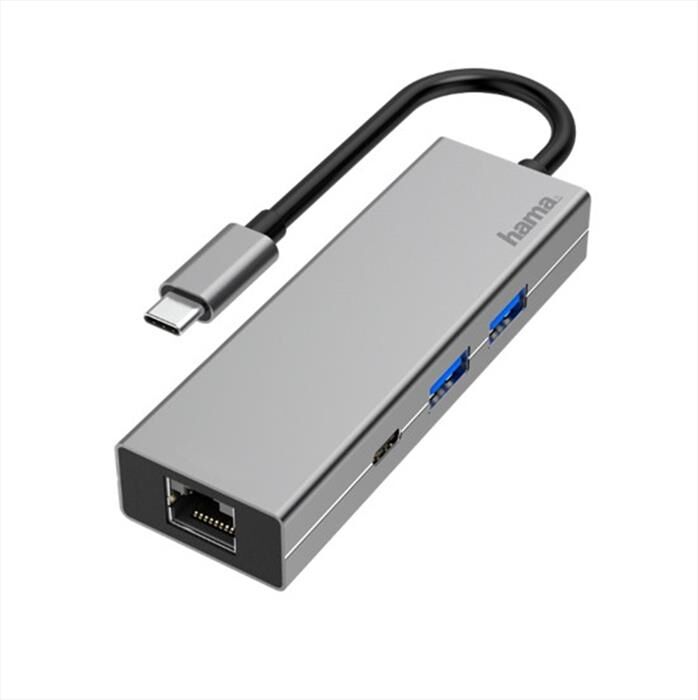 Hama Hub Usb Type C 3.1-silver