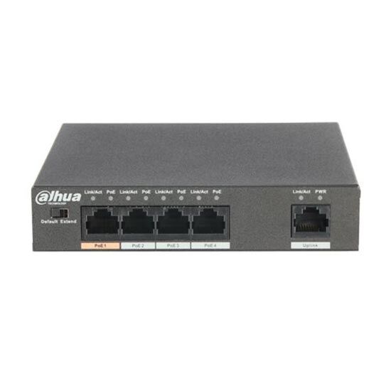 Dahua Pfs3005-4et-60 Switch Di Rete  3 Porte Poe + 1 Porta Hi-Poe + 1 Porta 10/100mbps 60w