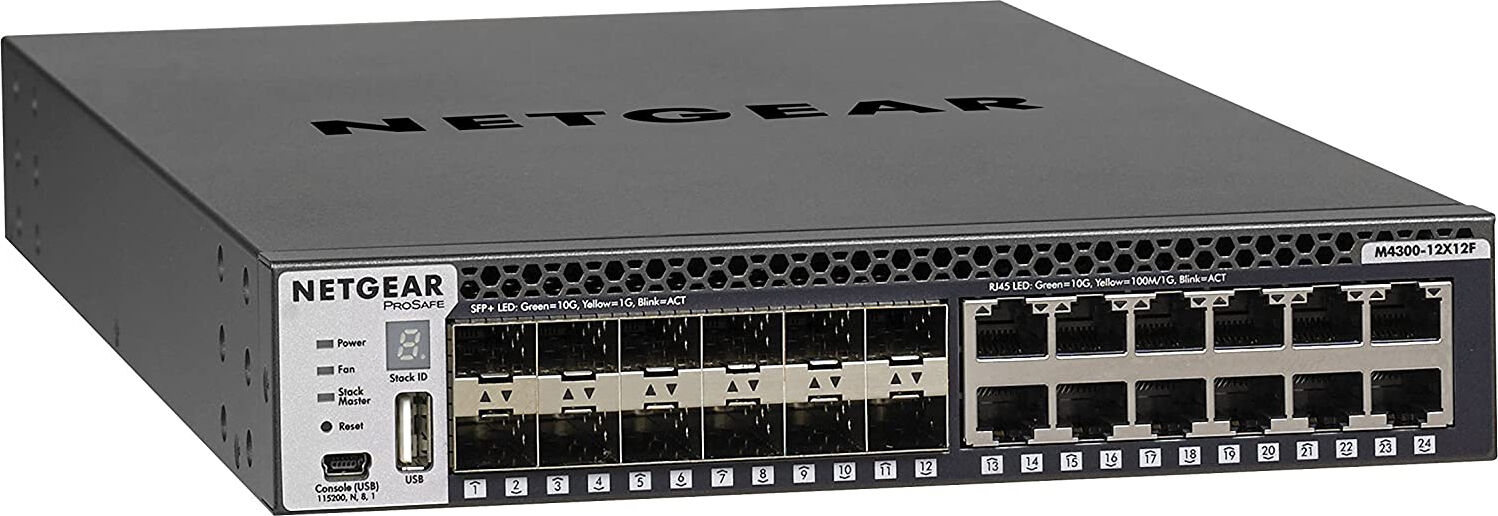 netgear xsm4324s-100nes switch 12 porte 10g ethernet gestito - xsm4324s-100nes