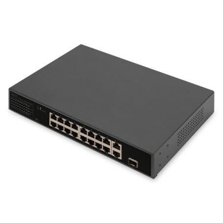 Digitus DN-95355 switch di rete Non gestito Gigabit Ethernet (10/100/1000) Supporto Power over Ethernet (PoE) 1U Nero (DN-95355)