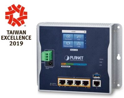 PLANET IP30 Industrial Wall-mount router cablato Gigabit Ethernet Blu, Grigio (WGR-500-4PV)