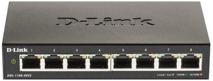 D-Link DGS-1100-08V2 switch di rete Gestito Gigabit Ethernet (10/100/1000) Nero (DGS-1100-08V2)