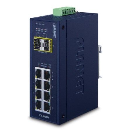 PLANET IGS-1020TF switch di rete Non gestito Gigabit Ethernet (10/100/1000) Blu (IGS-1020TF)