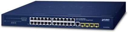 PLANET IPv4/IPv6, 24-Port Gestito L2/L4 Gigabit Ethernet (10/100/1000) 1U Blu (GS-4210-24T4S)