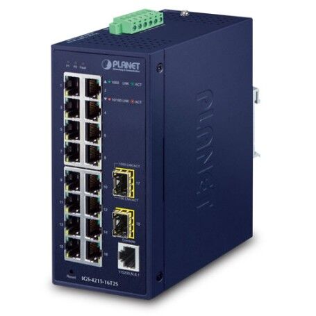PLANET IGS-4215-16T2S switch di rete Gestito L2/L4 Gigabit Ethernet (10/100/1000) Blu (IGS-4215-16T2S)