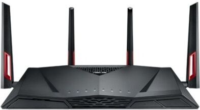 Asus RT-AC88U router wireless Gigabit Ethernet Dual-band (2.4 GHz/5 GHz) 3G 4G Nero, Rosso (90IG01Z0-BU2000)