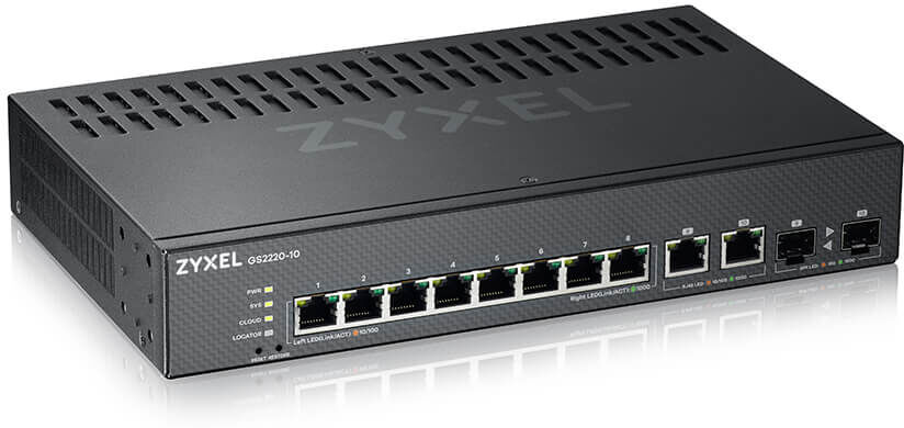 Zyxel GS2220-10-EU0101F switch di rete Gestito L2 Gigabit Ethernet (10/100/1000) Nero [GS2220-10-EU0101F]