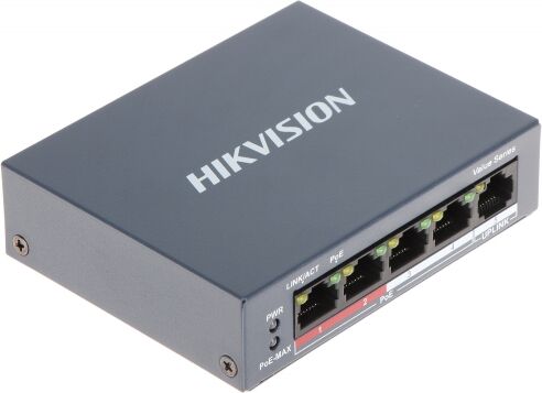 Hikvision ds-3e0105p-e-m switch 5 porte poe