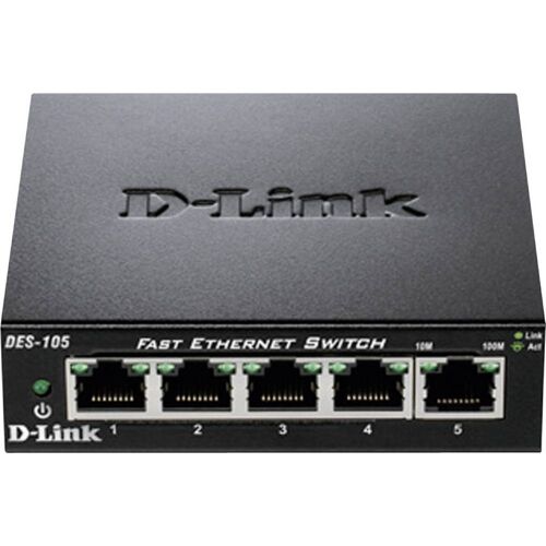 D-Link DES-105 Netwerk switch 5 poorten 100 MBit/s