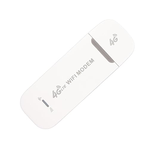 CCYLEZ 4G-Router, 4G LTE USB WiFi-modem, 4G Draadloze Router 3G- en 4G-netwerk 150 Mbps Tot 10 Apparaten (voor Europa, Azië, Zuidoost-Azië, Afrika, Het Midden-Oosten) (WHITE)