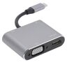 Cuifati Type-C Hub USB-C 3.0 naar HDMI + VGA Aluminiumlegering 4,5 W voeding
