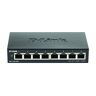 D-Link DGS-1100 Series 8-Port Gigabit Smart Managed Switch met VLAN support, layer 2 features, QoS, 802.3az EEE, Fanless