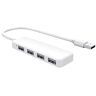 Lukasz Ultradunne USB-hub 4 poorten USB 2.0 hub wit