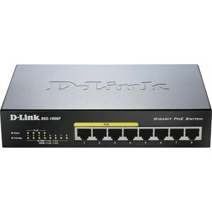 D-Link Dgs-1008p, 8-Port Desktop Gigabit 68w Poe Switch, Black