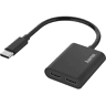 Adapter HAMA USB-C wtyk -2x gniazdo Ładowanie + audio