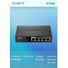 D-Link 5-Port 10/100mbps With One Poe Port (Port 1)Desktop Switch