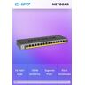 NETGEAR GS116PP - Interruptor - sem gestão - 16 x 10/100/1000 (PoE+) - desktop, montável em trilho, montável na parede - PoE+ (183 W) - alimentação DC