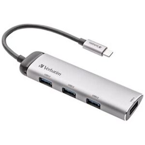 USB-C Multiport Hub 4 x USB 3.2, Silver 10st