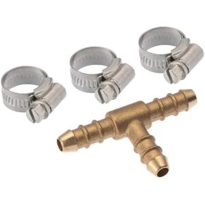 HGP 8mm Gas Hose Nozzle Tee and Jubilee Clips