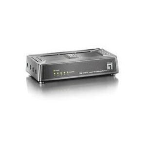 LevelOne 5 Port Mini Fast Ethernet Switch Unmanaged 100Base-TX, 10Base-T, IEEE 802.3, IEEE 802.3u, IEEE 802.3x, 14880pps (10Mbps); 148800pps (100Mbps), 0.1 Gbit/s, 0.1 Gbit/s Grey