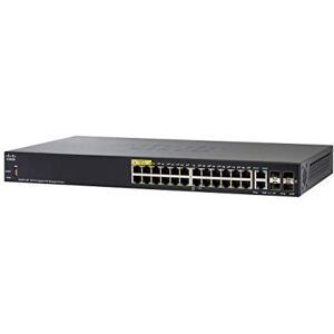 Cisco Systems 28-Port Gigabit PoE Managed Switch, SG350-28P-K9-EU (Refurbished)