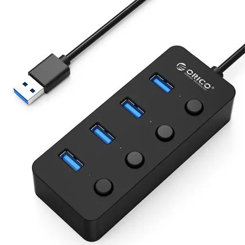 DailySale ORICO Splitter 4-Port USB 3.0 Faceup Design Hub