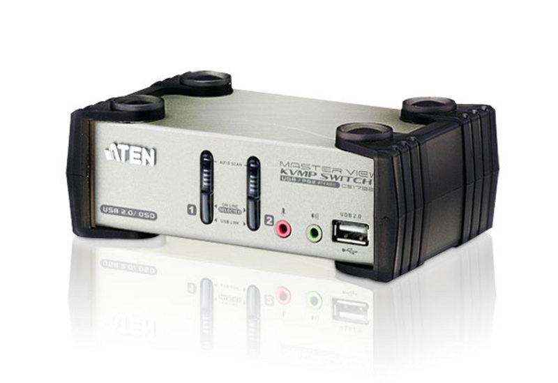 Aten KVM VGA audio Switch 2 porte USB/PS2 OSD, CS-1732B